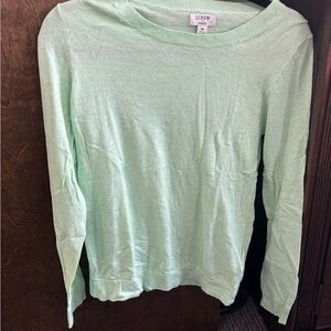 J. Crew Light Green Long Sleeve Top